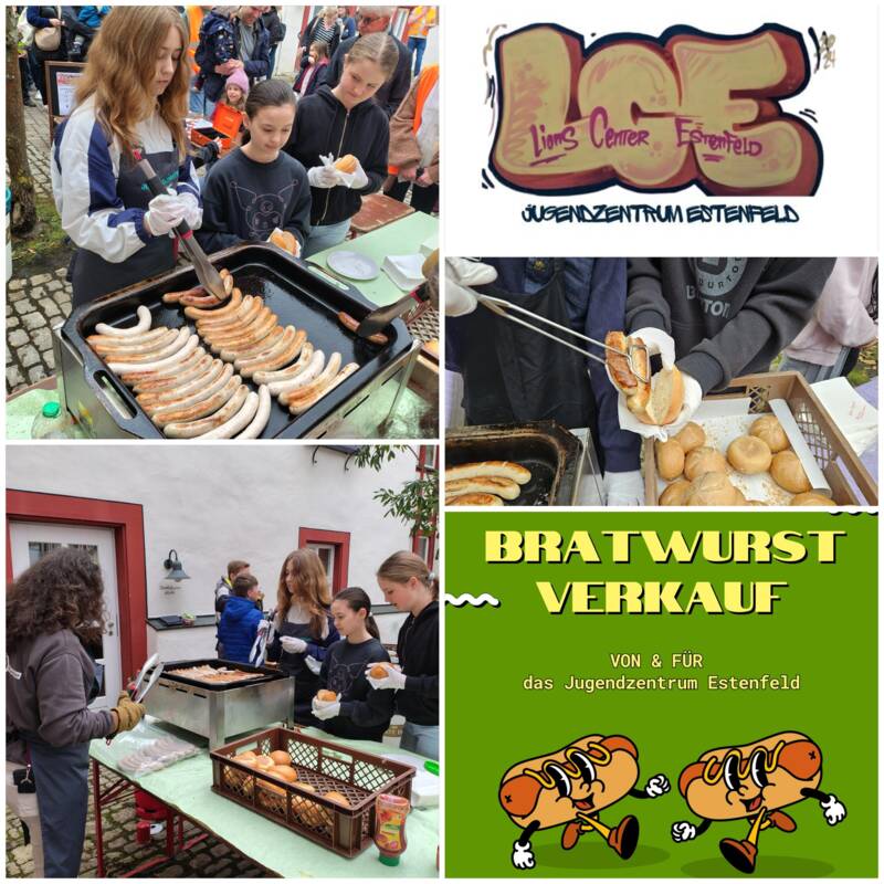 Jugend grillt Bratwurststand